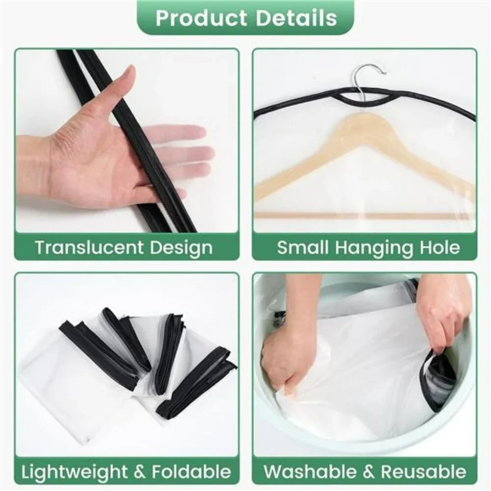 Garment Bags for Hanging Clothes 6 Pack Closet Storage Dress Suit Travel Covers